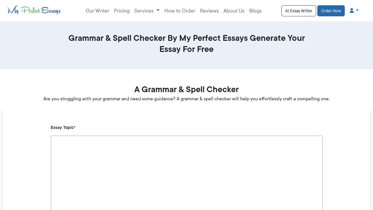 My Perfect Essays' Grammar and Spell Checker BestofAI